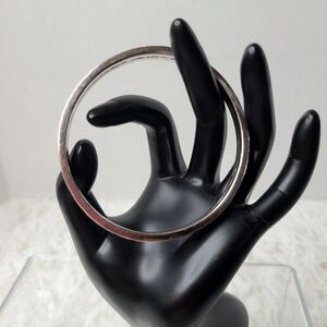 Vintage American Native  Navajo Gene Natan Sterling Silver Bangle Bracelet